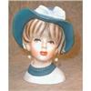 Image 1 : TEEN Head VASE NapcoWARE C7494 Hat + Earrings #2227223