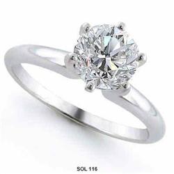 CERTIFIED Diamond Solitaire Ring 1.26 Carats F #2227375