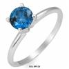 Image 1 : 1.12 carats round BLUE DIAMOND SOLITAIRE ring #2227391