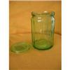 Image 1 : Hazel Atlas Green Depression Glass Canister #2227511