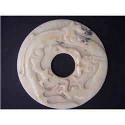 Chinese carved Soapstone  Dragon Pendant #2227567