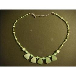 chinese Lovely green jade Necklace #2227572