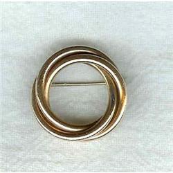 Gold Brooch. Circle. Victorian #2227620