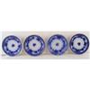 Image 1 : Flow Blue Butter Pats Set of 4 J&G Meakin #2227715