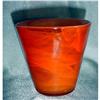 Image 1 : Swirl Orange Glass Vase #2227756
