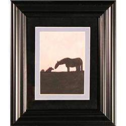 In the Pasture horse watercolor Neill landscape#2175601