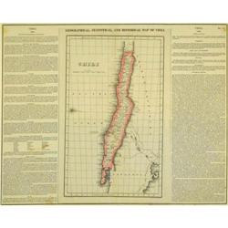 Antique Map Chile South American Carey Lea 1822#2175612