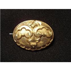 LOVELY VICTORIAN GOLD TOP BROOCH #2175705