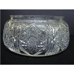 SUPERB OLD BRILLIANT CUT GLASS ROUND BOWL  #2175716