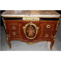 French Style Marble Top Commode Chest Bureau #2176054