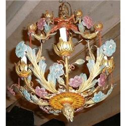 Murano Glass and Tole Chandelier #2176066