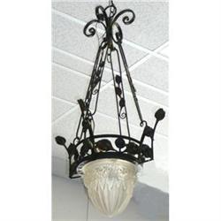 Art Deco Wrought Iron  Chandelier Fixture #2176068