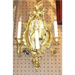 Pair of Dore Bronze Mirrored Sconces #2176088