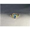 Image 1 : Estate 14K YG Blue Topaz Peridot Diamond Ring #2176209
