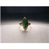 Image 1 : Estate 14K YG Handmade Yellow Gold Jade Ring #2176245