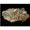 Image 1 : Geode Rock with pieces of silver and gold metal#2176360