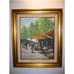 Schuldes 1967 oil painting giltwood orig. #2176361