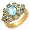 Image 1 : Charming Ring With 4.80ctw Genuine Topazes #2176385