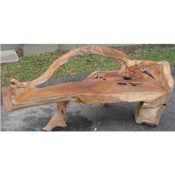 ANTIQUE ART ARCHITECTURAL EAGLE SCULPTURE BENCH#2176551