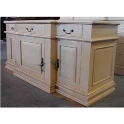 COTTAGE SHABBY PAINT DRESSER CREDENZA SERVER  #2176565