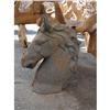 Image 1 : ARCHITECTURAL LG IRON HORSE HEAD STATUE #2176584