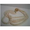 Image 1 : 4 strings Pearls Necklace with gold shutter #2176631