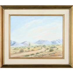 Mountain Sky landscape painting signed Black #2188917