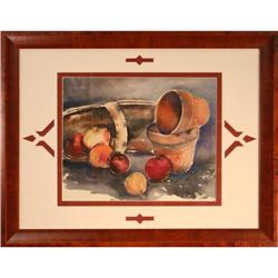 "Still Life with Basket & Apples" by Olive #2188938