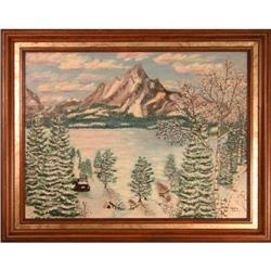 "Cottage in Winter Time" by Eddie Smith #2188939