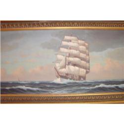 OIL ON CANVAS OF SAIL/CLIPPER SHIP #2188971