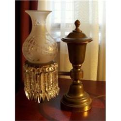 Antique Brass Argand Student Lamp #2189041