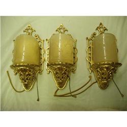 Set of three Lightolier 1924 wall sconces #2189042