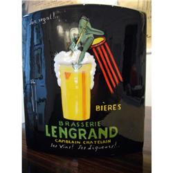 Original, Hand Painted Brasserie Lengrand Vase #2189045