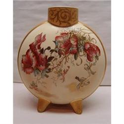 Antique Minton FLORAL MOON Flask Bottle 1880s #2189145