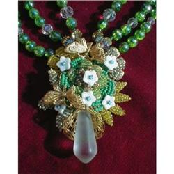 Stanley HAGLER N.Y.C. NeckLACE Green GOLD #2189229
