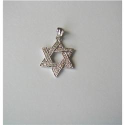 VINTAGE 18K W GOLD & DIAMOND "Star of David" #2189232