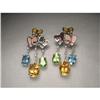 Image 1 : 14K WG Butterfly Topaz Peridot Citrine Earrings#2189299