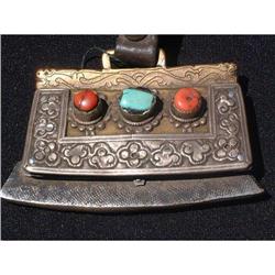 18th.-19th. century Tibetan silver flint pouch #2189361