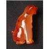 Image 1 : Antique carnelian carving in shape of a dog #2189579