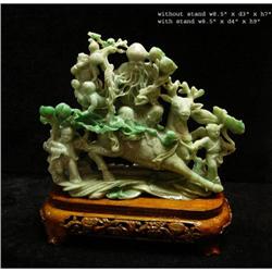 Chinese Green White Jade God of Longevity #2189747