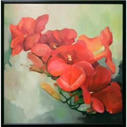 "Red Flowers" by Katarzyna Korytowska - oil #2205652