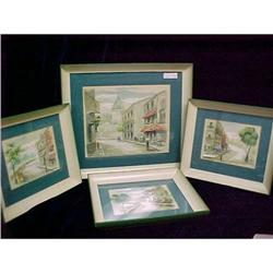 Set 4 Water Colors by ANDRE in Shadow Frames #2205927
