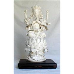 BLANC DE CHINE SIX ARM  GUANYIN 19th Century #2205955