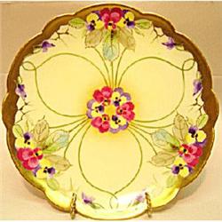 Pickard Limoges Signed Floral Gold Plate #2205960