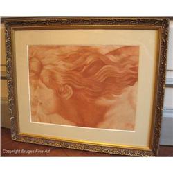 Androgyne study - French 18th century red chalk#2206515
