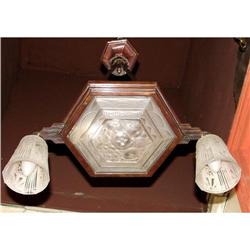 Deco French chandelier frosted glass shades #2206556