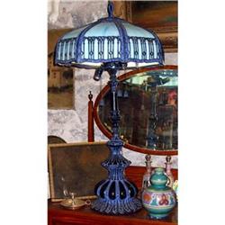 Nouveau Table lamp metal glass 40" tall #2206563