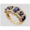 Image 1 : Antique style 4.00 ctw 5 Stones Cobalt Blue #2206571