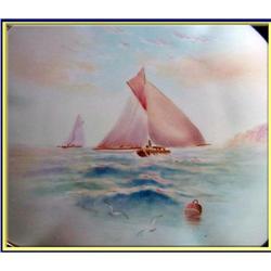 ROYAL WORCESTER HP SEASCAPE PLATE RAYMOND #2206586