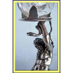 DECO SILVER ROCK CRYSTAL SCULPTURE CLASSIC #2206589
